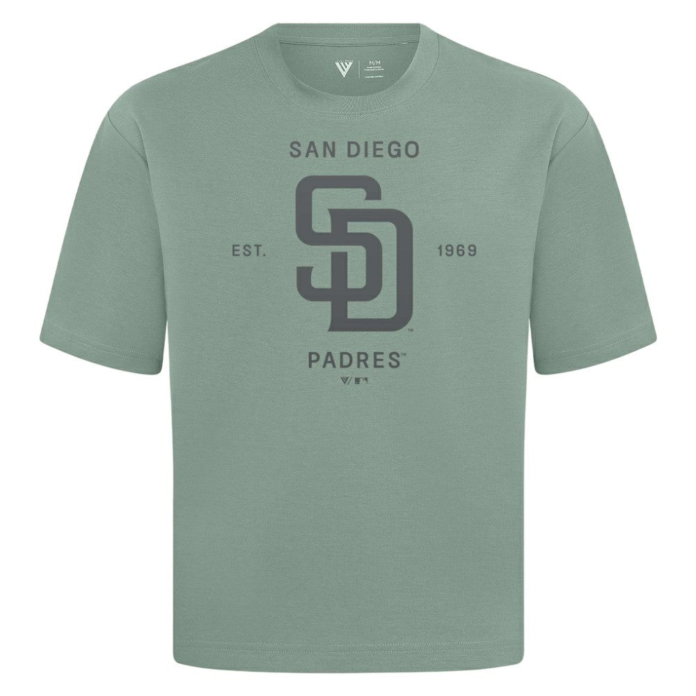 San Diego Padres Levelwear Crossway Oversized Luxe Signature Knit T-Shirt - MLB