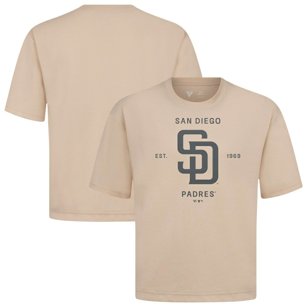 San Diego Padres Levelwear Crossway Oversized Luxe Signature Knit T-Shirt - MLB