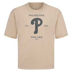 Philadelphia Phillies Levelwear Crossway Oversized Luxe Signature Knit T-Shirt - MLB