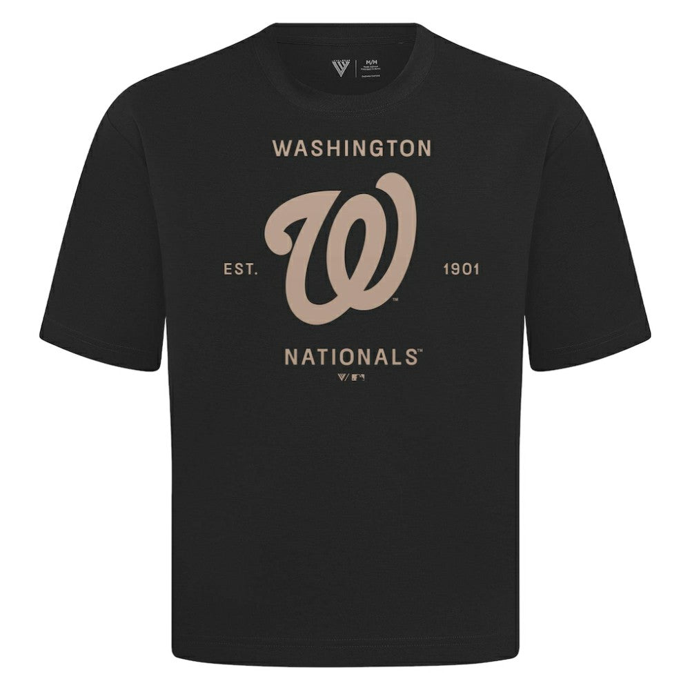 Washington Nationals Levelwear Crossway Oversized Luxe Signature Knit T-Shirt - MLB