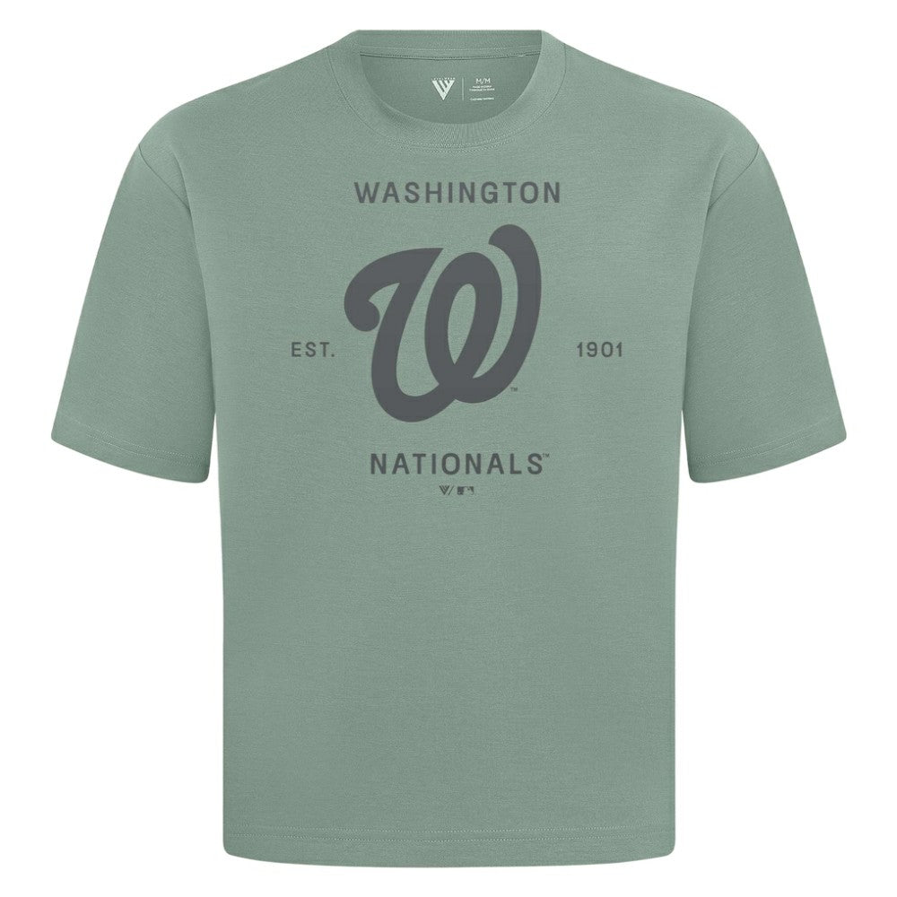 Washington Nationals Levelwear Crossway Oversized Luxe Signature Knit T-Shirt - MLB