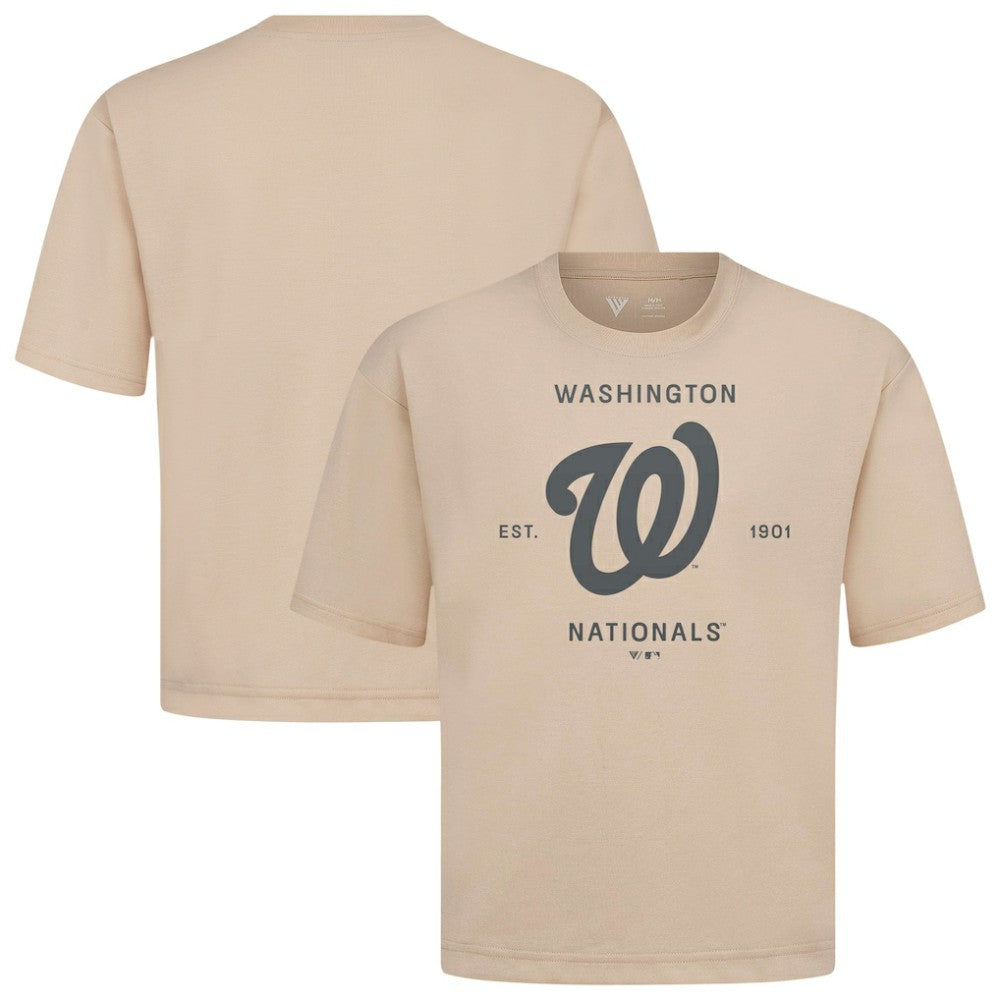 Washington Nationals Levelwear Crossway Oversized Luxe Signature Knit T-Shirt - MLB
