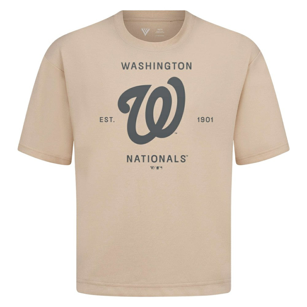 Washington Nationals Levelwear Crossway Oversized Luxe Signature Knit T-Shirt - MLB