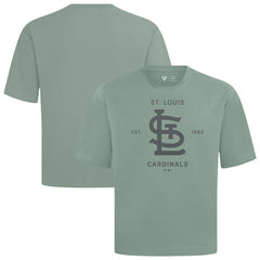 St. Louis Cardinals Levelwear Crossway Oversized Luxe Signature Knit T-Shirt - MLB