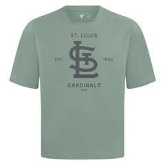 St. Louis Cardinals Levelwear Crossway Oversized Luxe Signature Knit T-Shirt - MLB