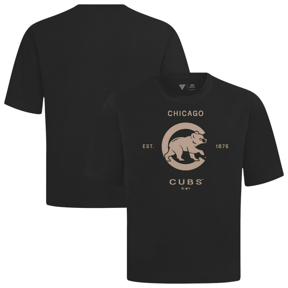 Chicago Cubs Levelwear Crossway Oversized Luxe Signature Knit T-Shirt - MLB