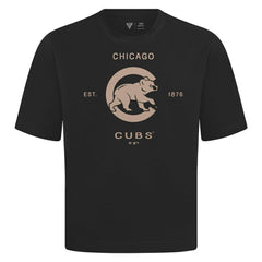 Chicago Cubs Levelwear Crossway Oversized Luxe Signature Knit T-Shirt - MLB