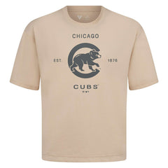 Chicago Cubs Levelwear Crossway Oversized Luxe Signature Knit T-Shirt - MLB