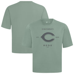 Cincinnati Reds Levelwear Crossway Oversized Luxe Signature Knit T-Shirt - MLB
