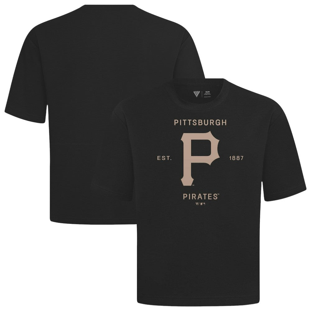 Pittsburgh Pirates Levelwear Crossway Oversized Luxe Signature Knit T-Shirt - MLB