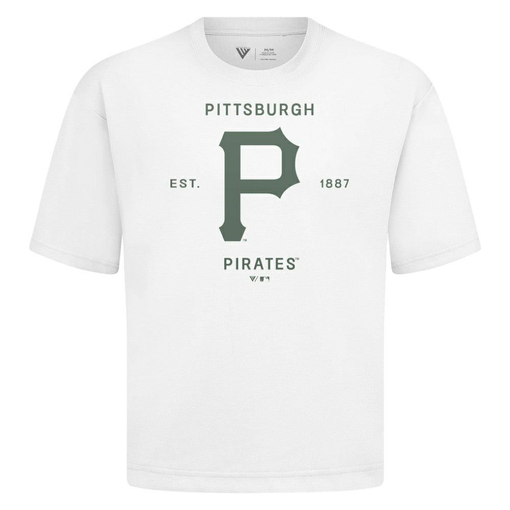 Pittsburgh Pirates Levelwear Crossway Oversized Luxe Signature Knit T-Shirt - MLB