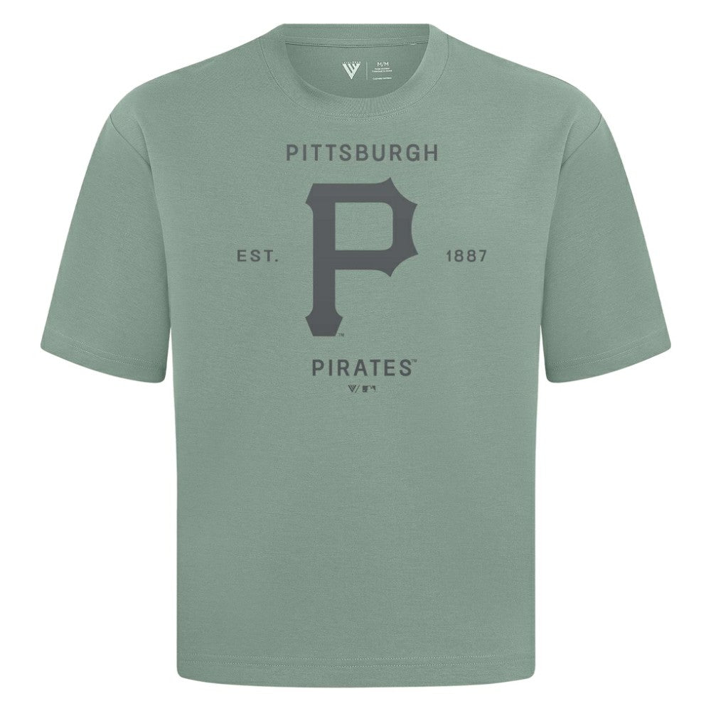 Pittsburgh Pirates Levelwear Crossway Oversized Luxe Signature Knit T-Shirt - MLB