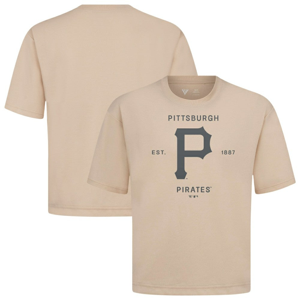 Pittsburgh Pirates Levelwear Crossway Oversized Luxe Signature Knit T-Shirt - MLB