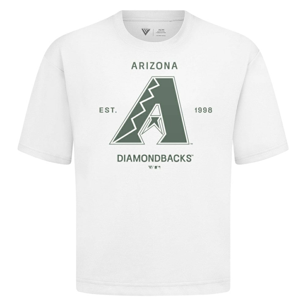 Arizona Diamondbacks Levelwear Crossway Oversized Luxe Signature Knit T-Shirt - MLB