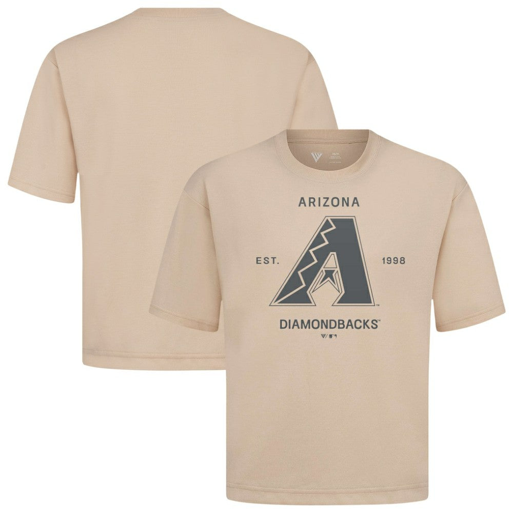 Arizona Diamondbacks Levelwear Crossway Oversized Luxe Signature Knit T-Shirt - MLB