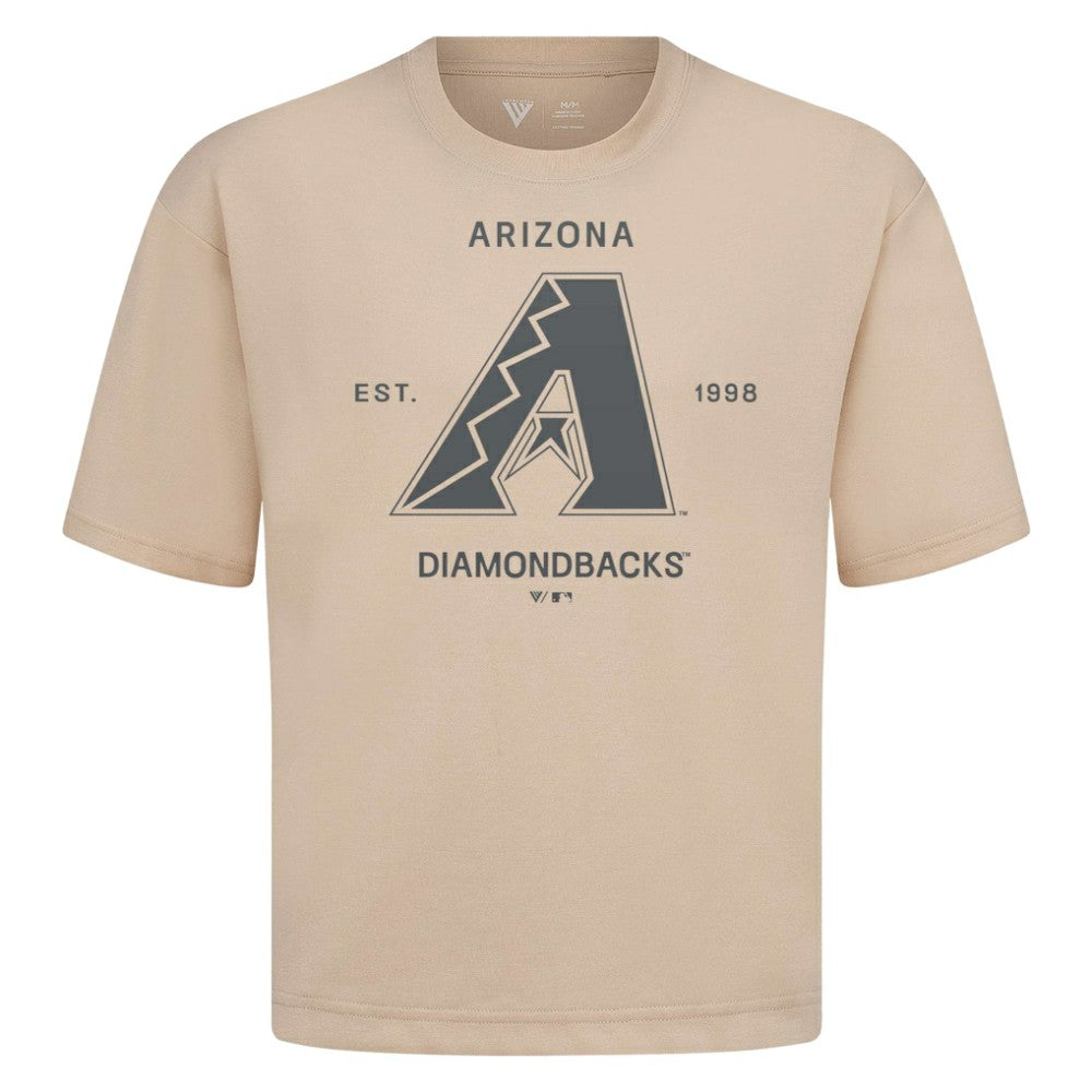 Arizona Diamondbacks Levelwear Crossway Oversized Luxe Signature Knit T-Shirt - MLB