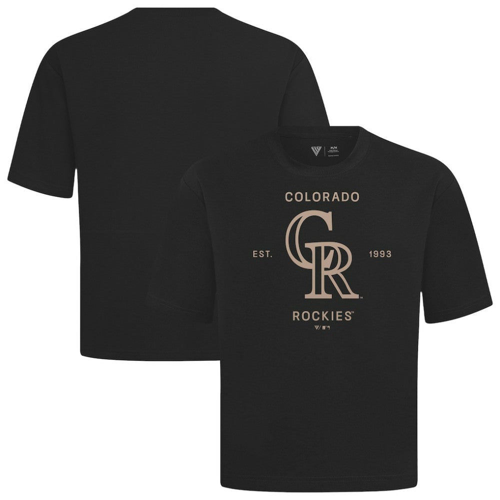 Colorado Rockies Levelwear Crossway Oversized Luxe Signature Knit T-Shirt - MLB
