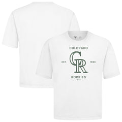 Colorado Rockies Levelwear Crossway Oversized Luxe Signature Knit T-Shirt - MLB