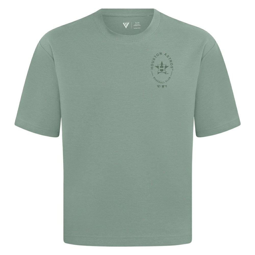 Houston Astros Levelwear Signet Oversized Luxe Signature Knit T-Shirt - MLB