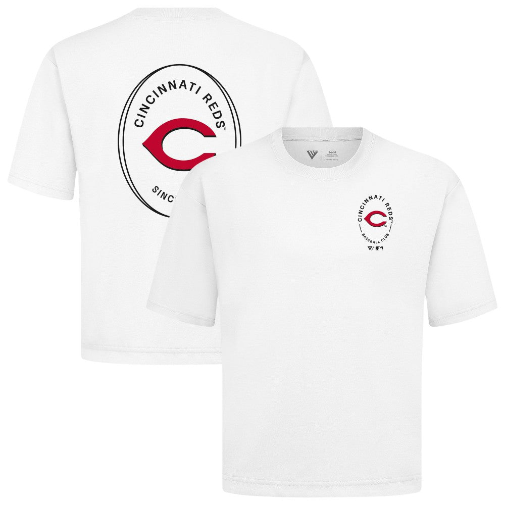 Cincinnati Reds Levelwear Signet Oversized Luxe Signature Knit T-Shirt - MLB