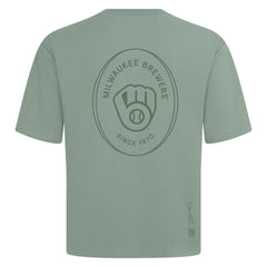 Milwaukee Brewers Levelwear Signet Oversized Luxe Signature Knit T-Shirt - MLB