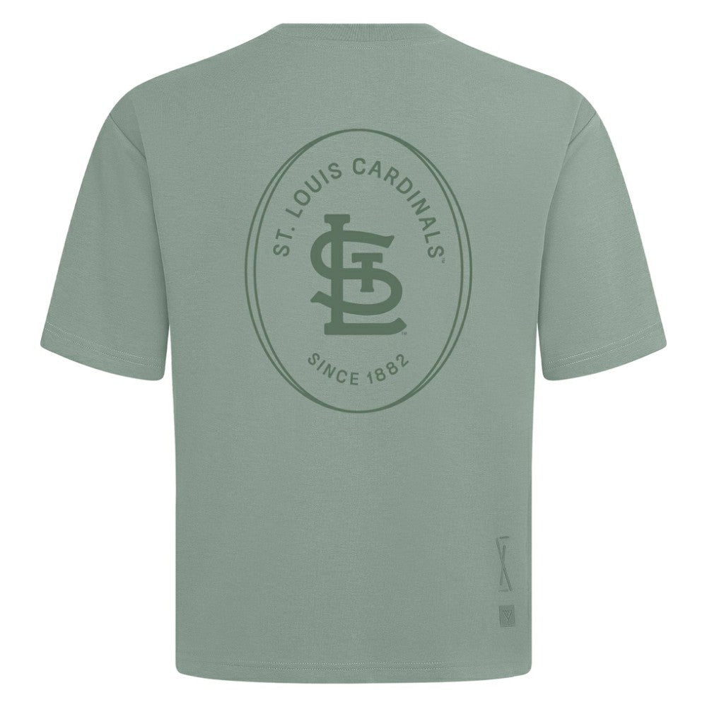 St. Louis Cardinals Levelwear Signet Oversized Luxe Signature Knit T-Shirt - MLB