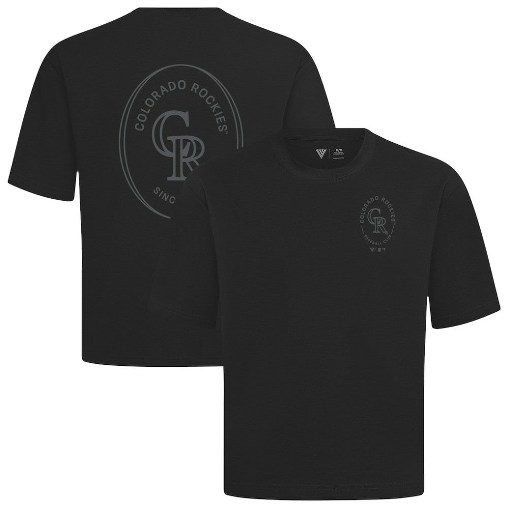 Colorado Rockies Levelwear Signet Oversized Luxe Signature Knit T-Shirt - MLB