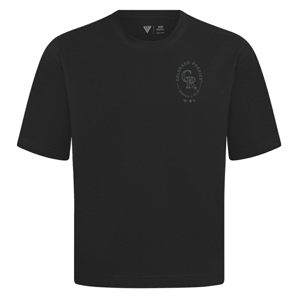 Colorado Rockies Levelwear Signet Oversized Luxe Signature Knit T-Shirt - MLB