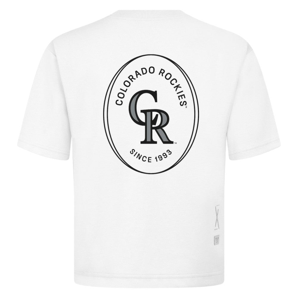 Colorado Rockies Levelwear Signet Oversized Luxe Signature Knit T-Shirt - MLB