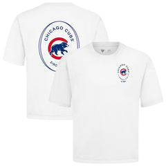 Chicago Cubs Levelwear Signet Oversized Luxe Signature Knit T-Shirt - MLB