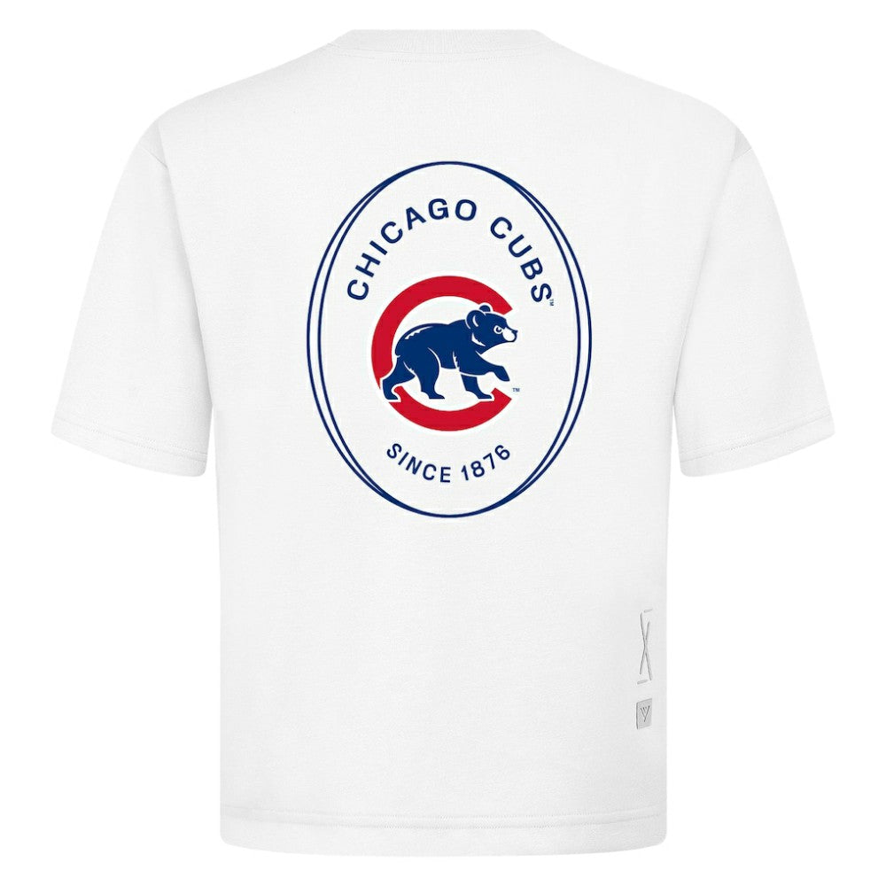 Chicago Cubs Levelwear Signet Oversized Luxe Signature Knit T-Shirt - MLB