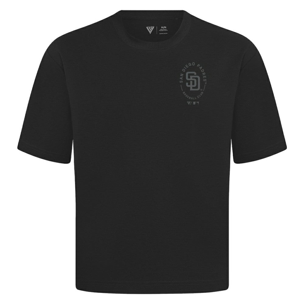 San Diego Padres Levelwear Signet Oversized Luxe Signature Knit T-Shirt - MLB