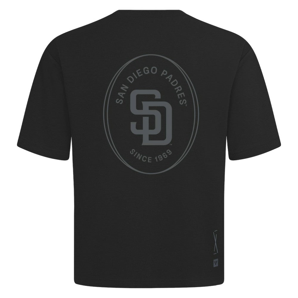 San Diego Padres Levelwear Signet Oversized Luxe Signature Knit T-Shirt - MLB