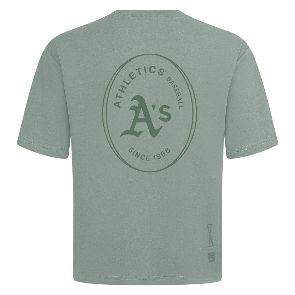 Athletics Levelwear Signet Oversized Luxe Signature Knit T-Shirt - MLB