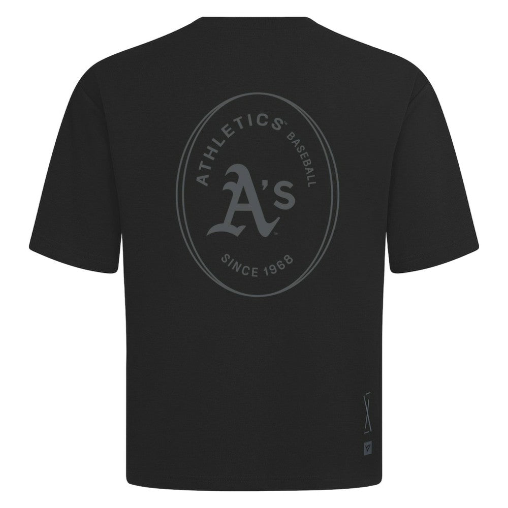 Athletics Levelwear Signet Oversized Luxe Signature Knit T-Shirt - MLB