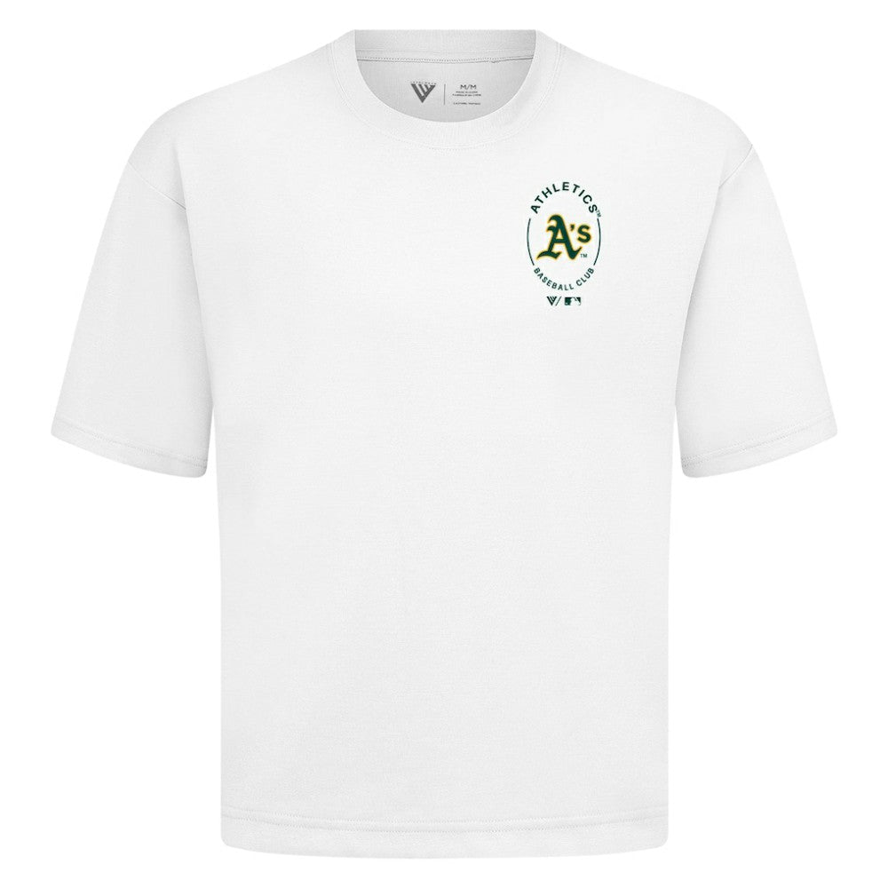 Athletics Levelwear Signet Oversized Luxe Signature Knit T-Shirt - MLB