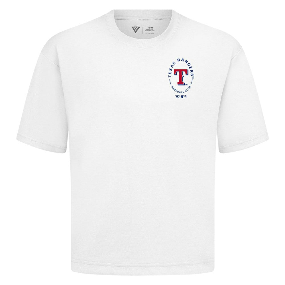 Texas Rangers Levelwear Signet Oversized Luxe Signature Knit T-Shirt - MLB