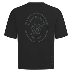 Miami Marlins Levelwear Signet Oversized Luxe Signature Knit T-Shirt - MLB