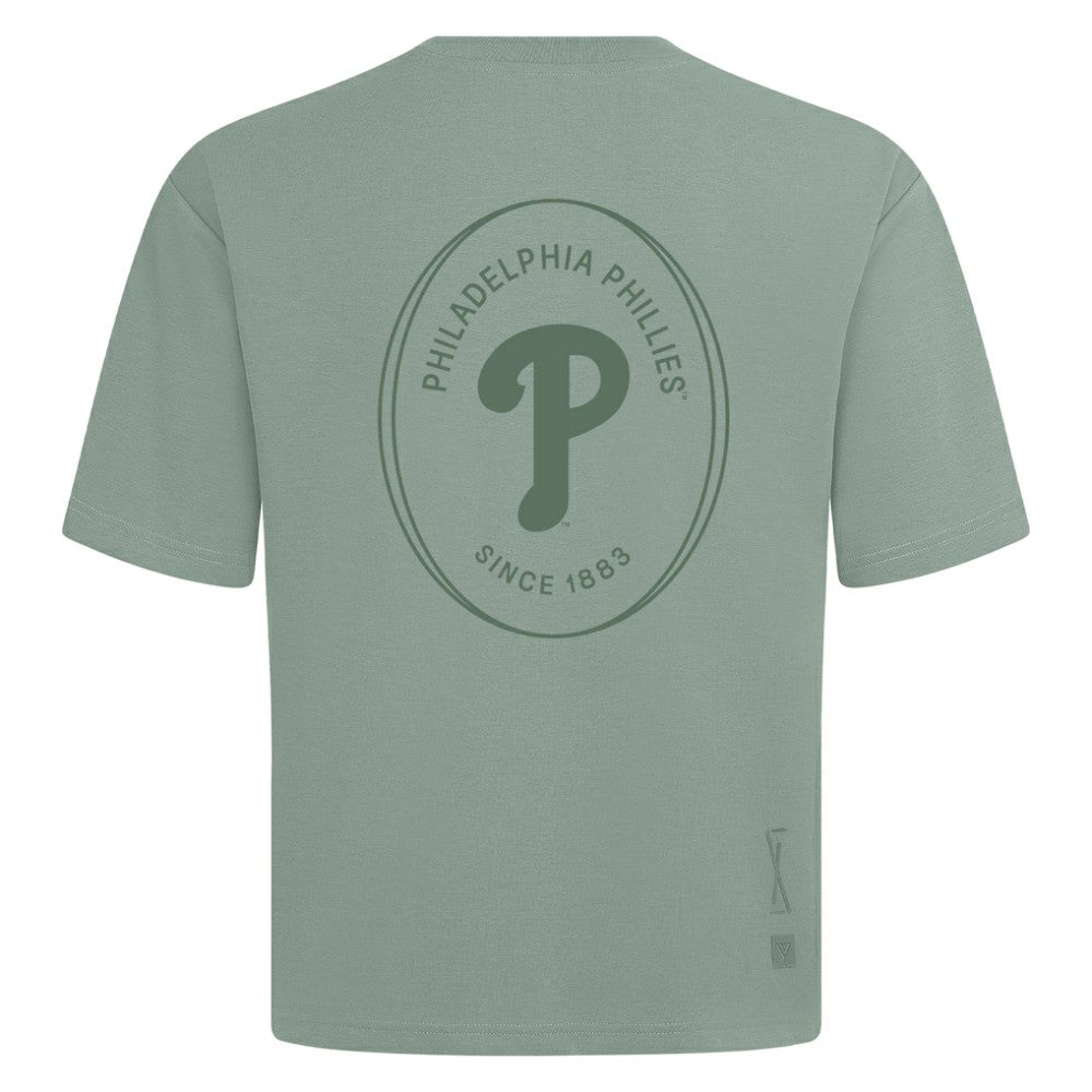 Philadelphia Phillies Levelwear Signet Oversized Luxe Signature Knit T-Shirt - MLB