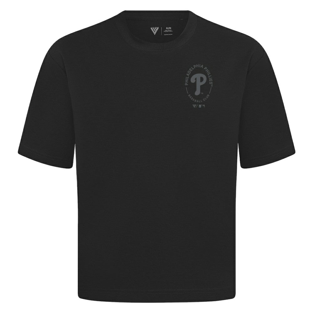 Philadelphia Phillies Levelwear Signet Oversized Luxe Signature Knit T-Shirt - MLB