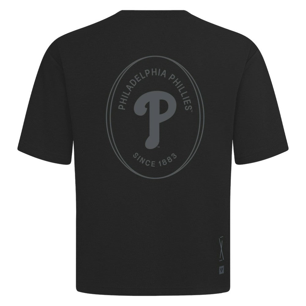 Philadelphia Phillies Levelwear Signet Oversized Luxe Signature Knit T-Shirt - MLB