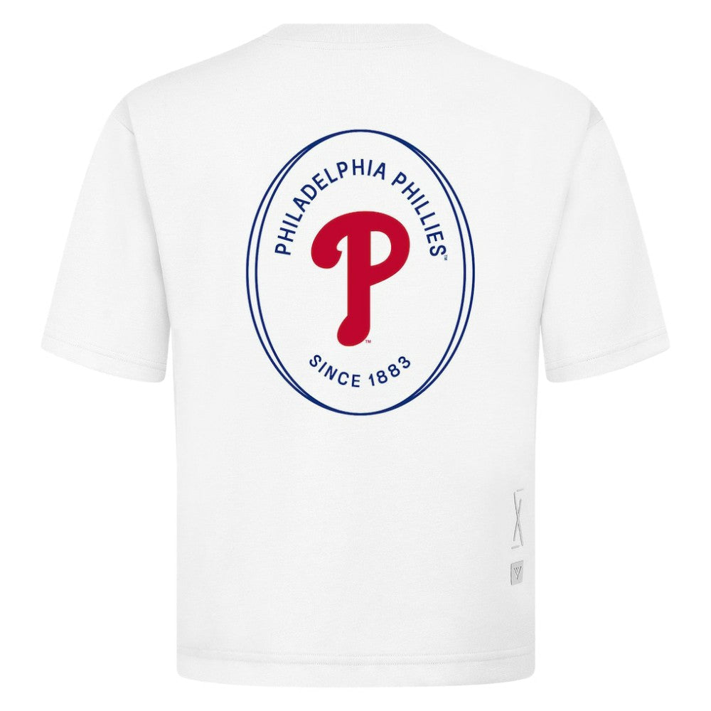 Philadelphia Phillies Levelwear Signet Oversized Luxe Signature Knit T-Shirt - MLB