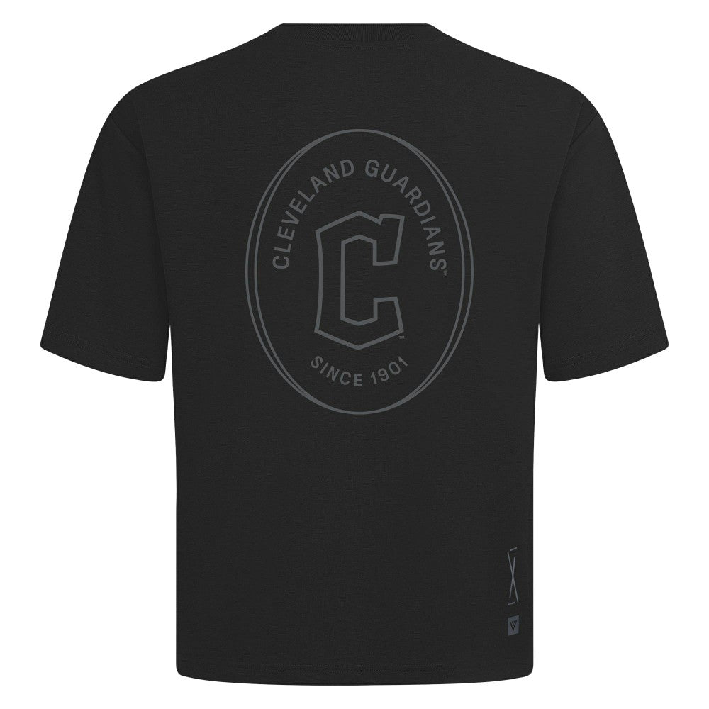 Cleveland Guardians Levelwear Signet Oversized Luxe Signature Knit T-Shirt - MLB