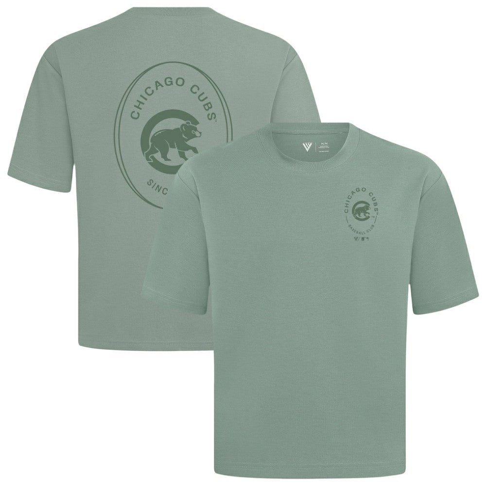 Chicago Cubs Levelwear Signet Oversized Luxe Signature Knit T-Shirt - MLB