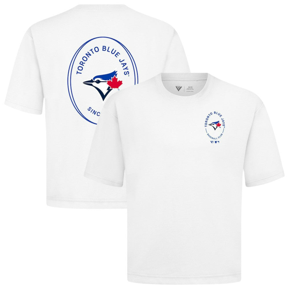 Toronto Blue Jays Levelwear Signet Oversized Luxe Signature Knit T-Shirt - MLB