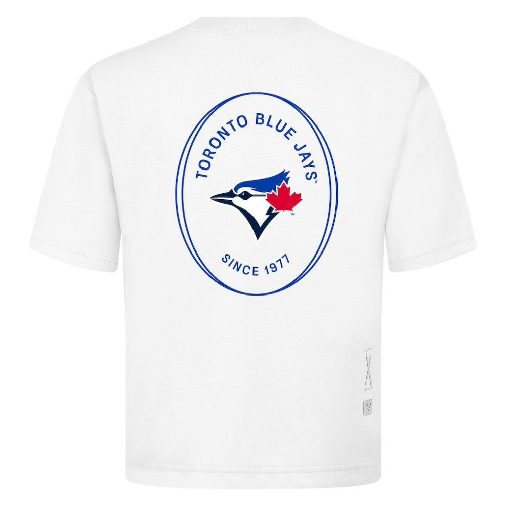 Toronto Blue Jays Levelwear Signet Oversized Luxe Signature Knit T-Shirt - MLB