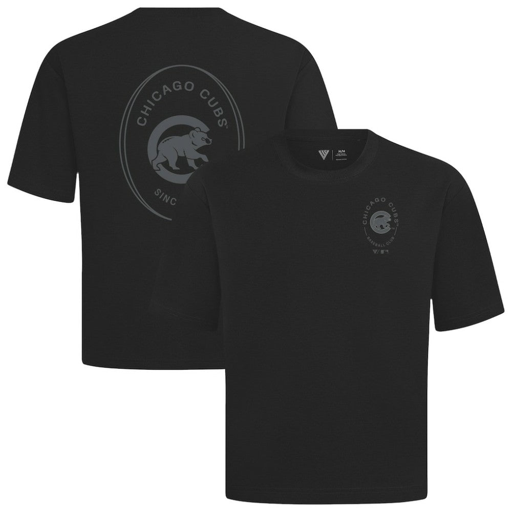 Chicago Cubs Levelwear Signet Oversized Luxe Signature Knit T-Shirt - MLB