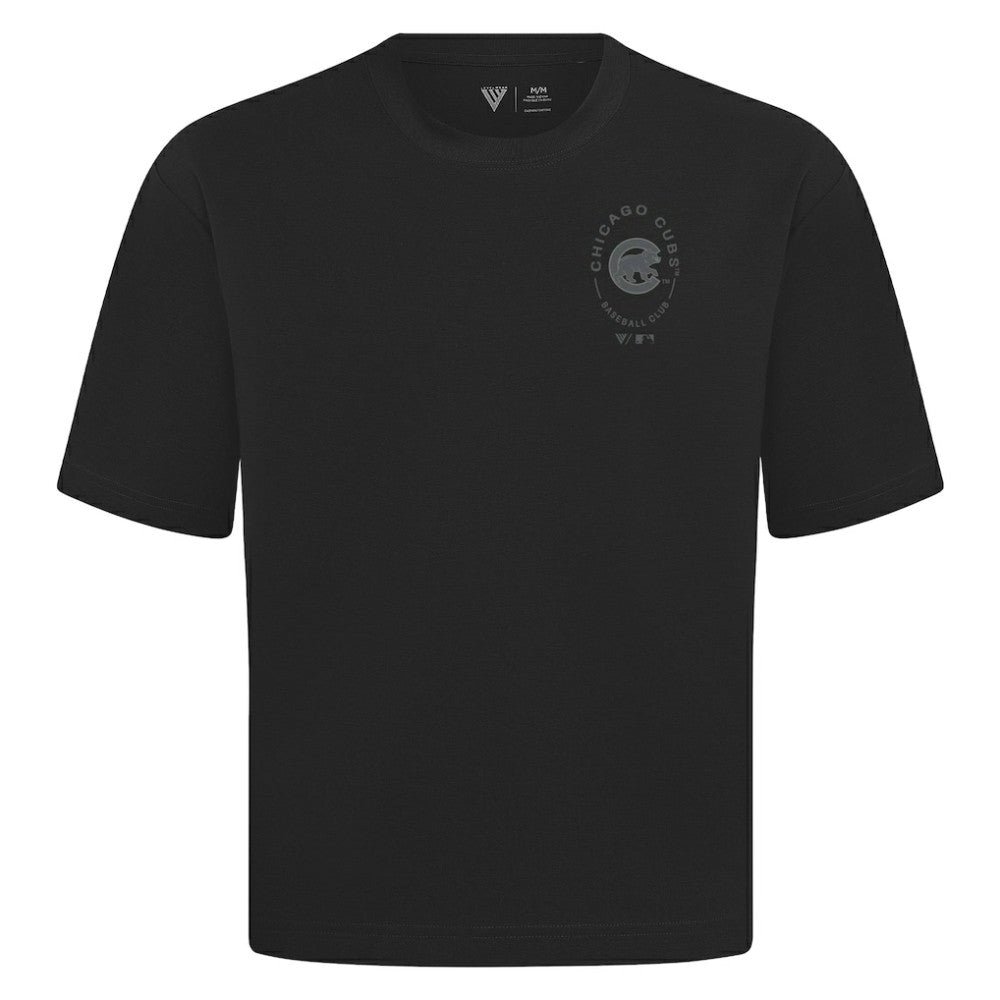 Chicago Cubs Levelwear Signet Oversized Luxe Signature Knit T-Shirt - MLB