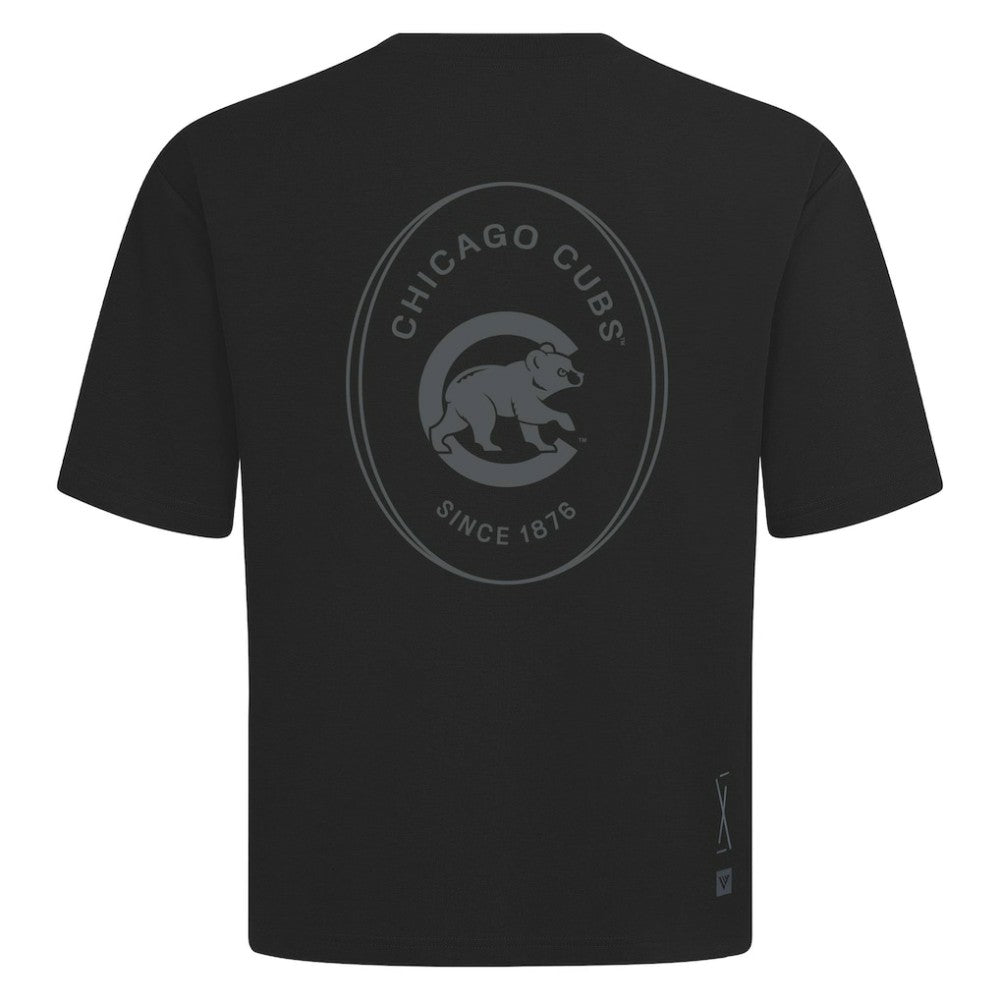 Chicago Cubs Levelwear Signet Oversized Luxe Signature Knit T-Shirt - MLB