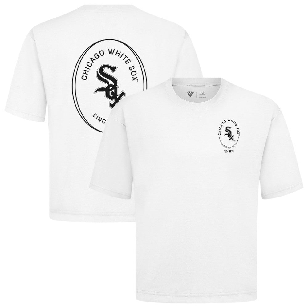 Chicago White Sox Levelwear Signet Oversized Luxe Signature Knit T-Shirt - MLB